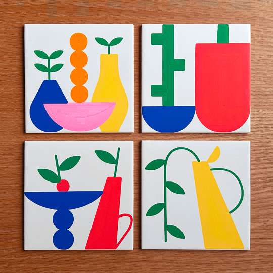 Prints on tiles